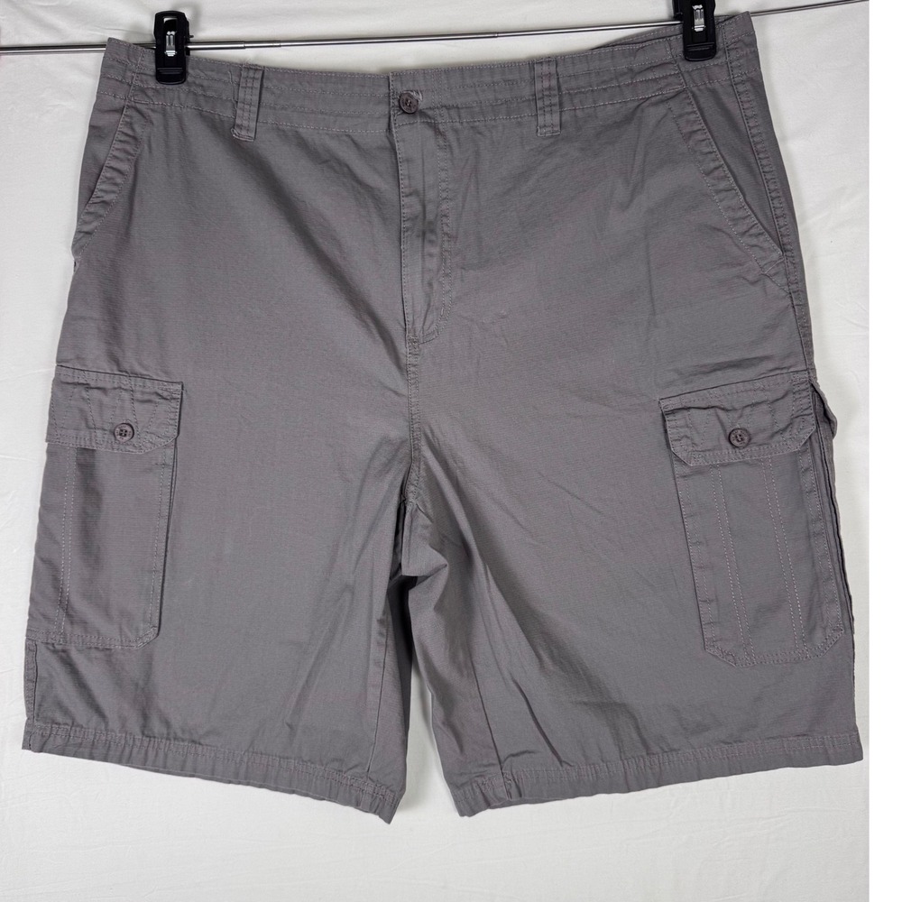 Nat by Nat Nast Mens Cargo Shorts Gray Cotton Multi Pocket Casual Size 44